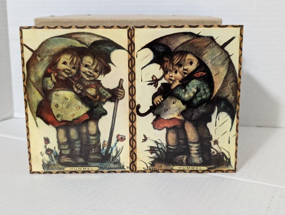 Raindrops & Lara's Theme Hummel West German Double Music Box Reuge NOS Box